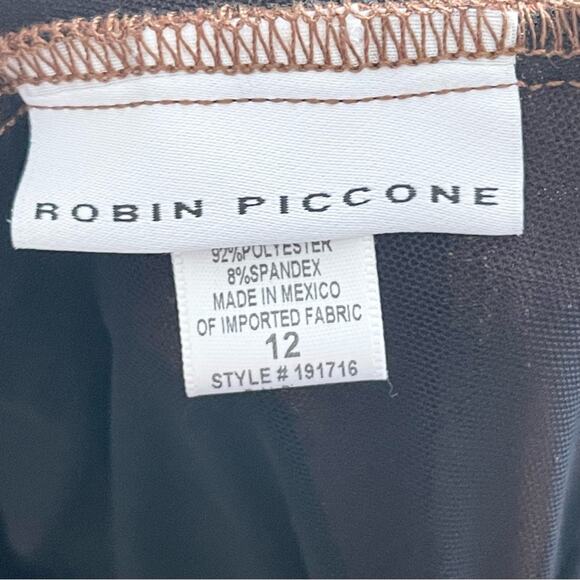 Robin Piccone Ava Plunge Underwired Brown One-Piece Swimsuit Woman size 12 Brown - Picture 7 of 9